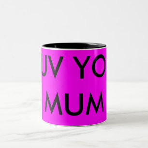 CANECA DE CAFÉ EM DOIS TONS LUV VOCÊ MÃE