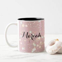 Caneca De Café Em Dois Tons Luxe modern romantinc girl