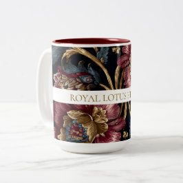 Caneca De Café Em Dois Tons Luxury Indian Floral Vintage Royal