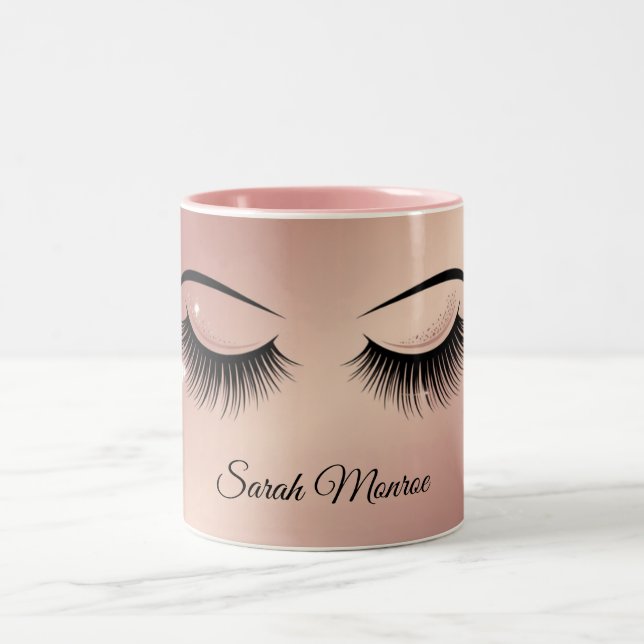 Caneca De Café Em Dois Tons Luxury Lash  Design (Centro)