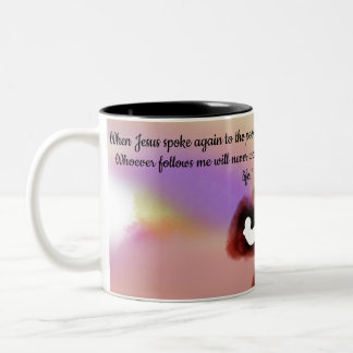 Caneca De Café Em Dois Tons luz do mundo jesus