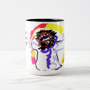 Caneca De Café Em Dois Tons luz do mundo Jesus