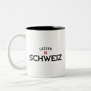 Caneca De Café Em Dois Tons Luzern Schweiz (Suiça de Luzerna)