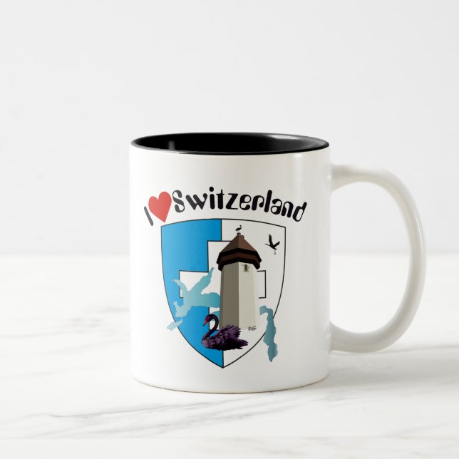 Caneca De Café Em Dois Tons Luzern Suíça taça (Direita)