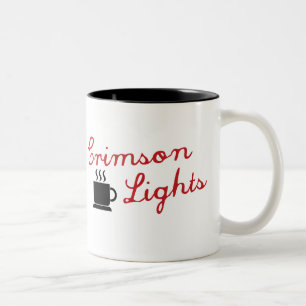 Caneca De Café Em Dois Tons Luzes carmesins