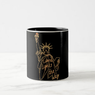Caneca De Café Em Dois Tons Luzes de Liberdade