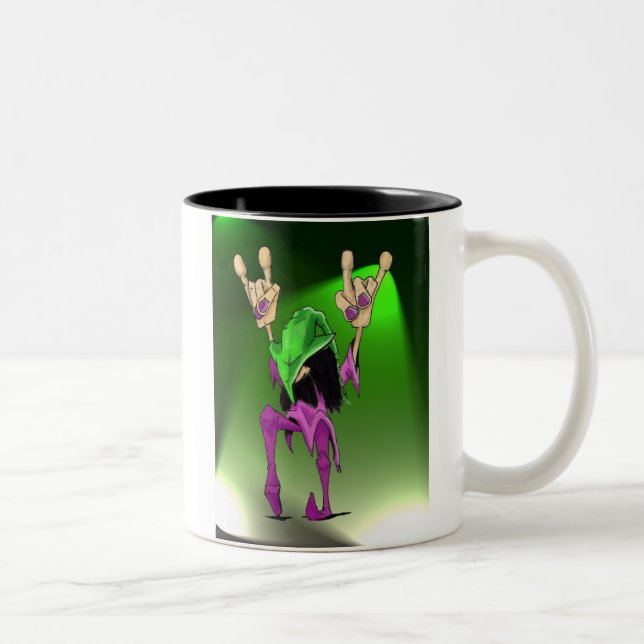Caneca De Café Em Dois Tons Luzes verdes do encore (Direita)