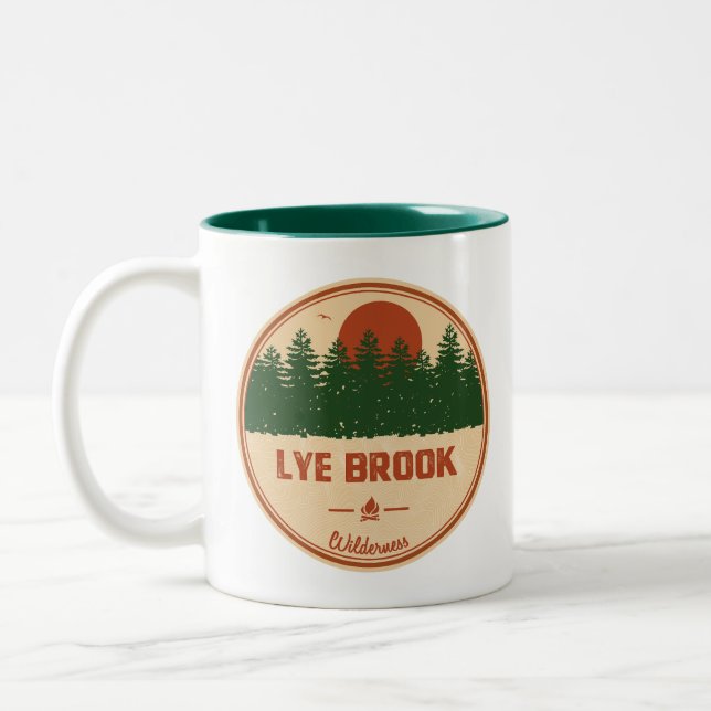 Caneca De Café Em Dois Tons Lye Brook Wilderness Vermont (Esquerda)