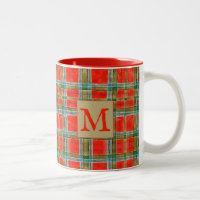 MAC BAIN TARTAN Vermelho de dois tons + texto