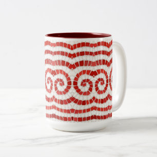 Caneca De Café Em Dois Tons Maçã de dois tons, Maroon, MOSAIC VERMELHA