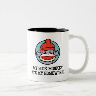 Caneca De Café Em Dois Tons Macaco Engraçado