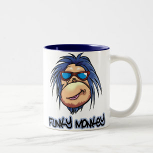 Caneca De Café Em Dois Tons Macaco Funky