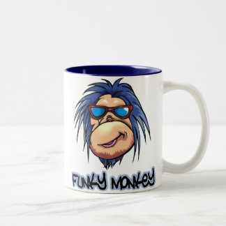 Caneca De Café Em Dois Tons Macaco Funky