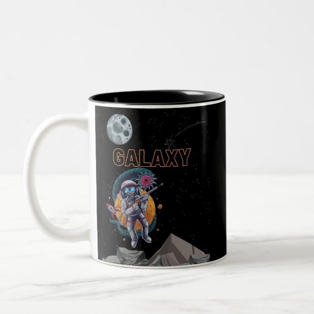 Caneca De Café Em Dois Tons macaco GALÁXIA (Esquerda)