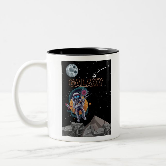 Caneca De Café Em Dois Tons macaco GALÁXIA (Esquerda)