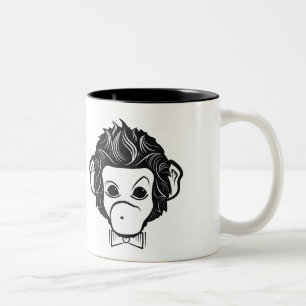 Caneca De Café Em Dois Tons macaco identica