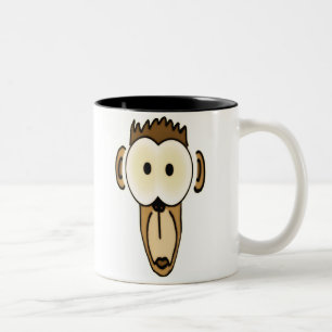 Caneca De Café Em Dois Tons Macaco-Macaco-Mel