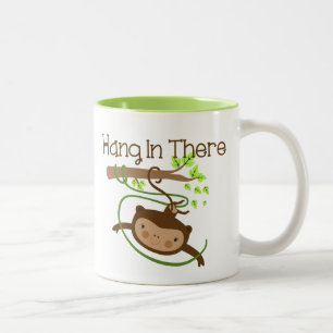 Caneca De Café Em Dois Tons Macaco preso lá
