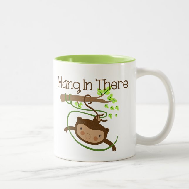 Caneca De Café Em Dois Tons Macaco preso lá (Direita)