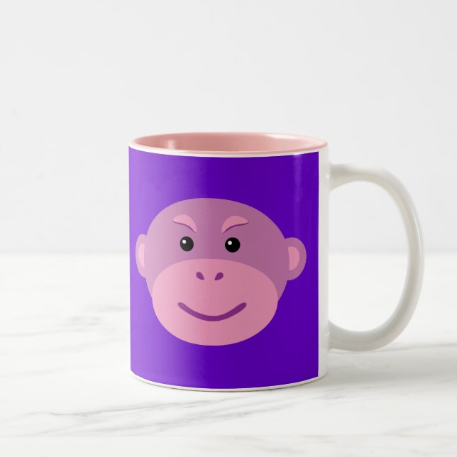 Caneca De Café Em Dois Tons Macaco Roxo (Direita)