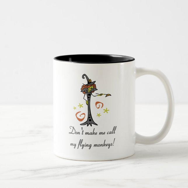 Caneca De Café Em Dois Tons Macacos do vôo (Direita)