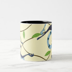 Caneca De Café Em Dois Tons Macacos Vintage