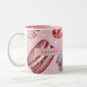 Caneca De Café Em Dois Tons Macaron Pastel Elegante Personalizado