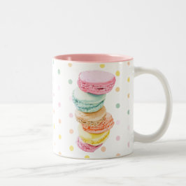 Caneca De Café Em Dois Tons Macarons pontos Mug