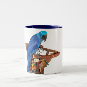 Caneca De Café Em Dois Tons Macaw do jacinto (15oz)