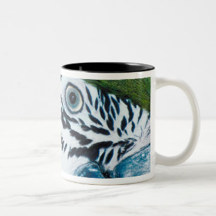 Caneca De Café Em Dois Tons MacawÊ Azul-e-amarelo