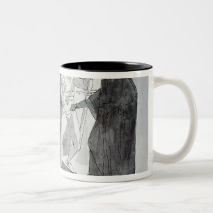 Caneca De Café Em Dois Tons Macbeth e a cabeça armada