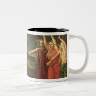 Caneca De Café Em Dois Tons Macbeth e as três bruxas, 1855