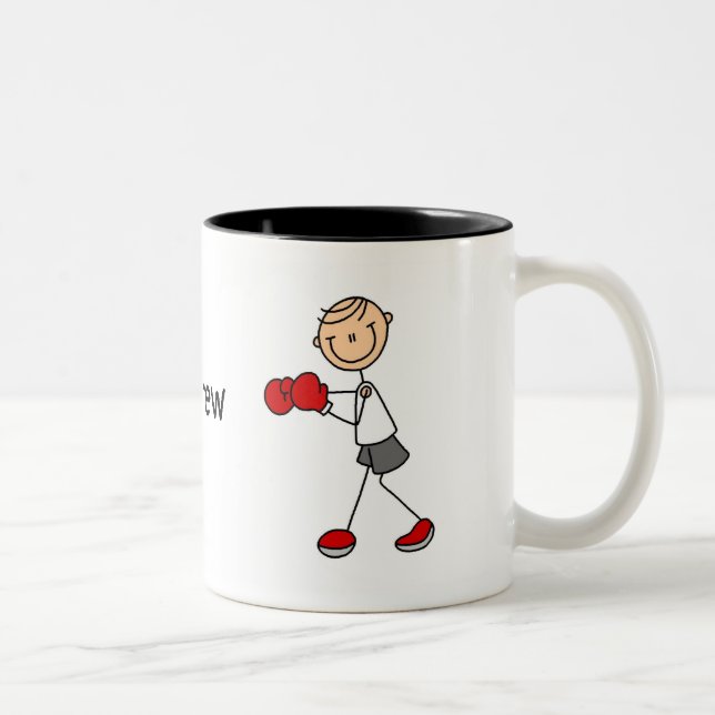 Caneca De Café Em Dois Tons Macho Personalizado Figura in a box Mug (Direita)