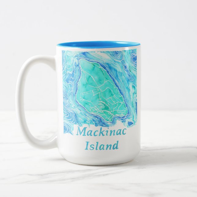 Caneca De Café Em Dois Tons Mackinac Island Coffee Mug (Esquerda)