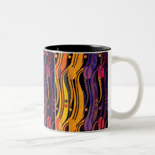Caneca De Café Em Dois Tons Mackintosh: Design das tulipas