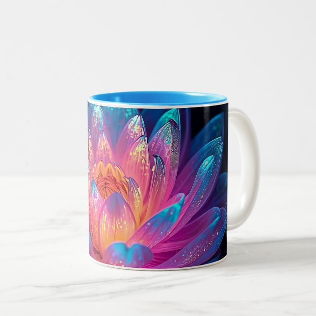 Caneca De Café Em Dois Tons Macro Ethereal Zen (Frente Esquerda)