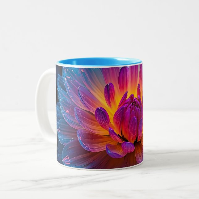 Caneca De Café Em Dois Tons Macro Ethereal Zen (Frente Esquerda)
