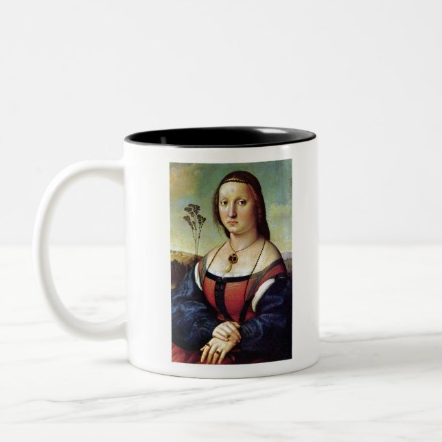 Caneca De Café Em Dois Tons Maddalena Doni - Raphael - c1506 (Esquerda)