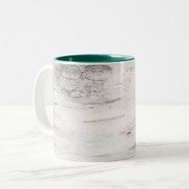 Caneca De Café Em Dois Tons Madeira de Bétula Branca Casa de Campo Rústica Cel