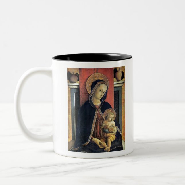 Caneca De Café Em Dois Tons Madonna e Child - Carlo Crivelli - c1468 (Esquerda)