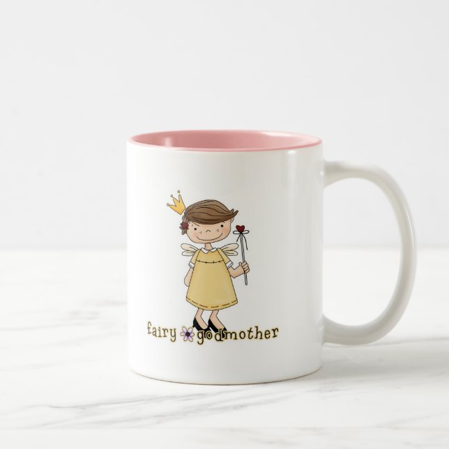 Caneca De Café Em Dois Tons Madrinha Fada (Direita)