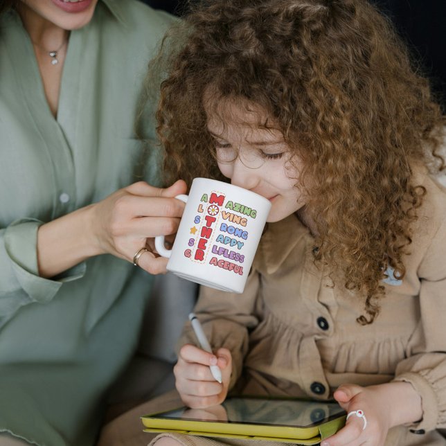 Caneca De Café Em Dois Tons Mãe ( Amazing gift for an amazing mom)