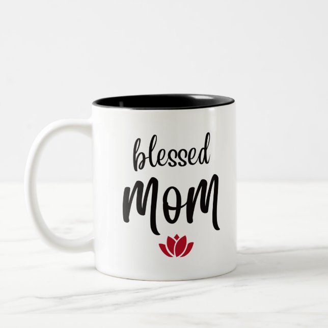 Caneca De Café Em Dois Tons Mãe abençoada (Esquerda)