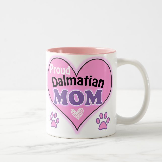Caneca De Café Em Dois Tons Mãe Dalmaciana Orgulhosa (Direita)