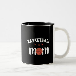 Caneca De Café Em Dois Tons Mãe de basquete para a Orquestra Orgulhosa dos Esp