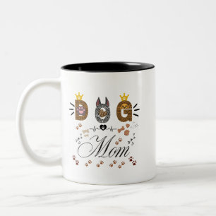 Caneca De Café Em Dois Tons Mãe de Cachorro Estampa Onça Pata Design/Onça Mãe