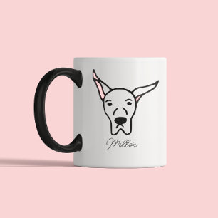 Caneca De Café Em Dois Tons Mãe de Cachorro Fofa, Pai de Cachorro   Dogue Alem