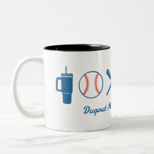 Caneca De Café Em Dois Tons Mãe de Softball Bastante Bastante Bela de Baseball