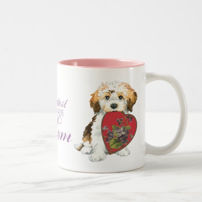Caneca De Café Em Dois Tons Mãe do Coração Havanês (Direita)