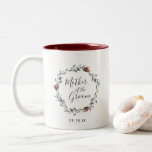 Caneca De Café Em Dois Tons Mãe do Groom Mug | Sangue Russo de Outono<br><div class="desc">Celebrar a Mãe do Chalé (ou personalizar para dizer Noiva) com esta Lágrima Coffee Mug. Isso vai fazer uma adição fabulosa aos presentes da festa de casamento e fazer sua mãe ou sogra se sentir muito especial! Adicione seu texto personalizado a este design usando as caixas "Editar este modelo design"...</div>